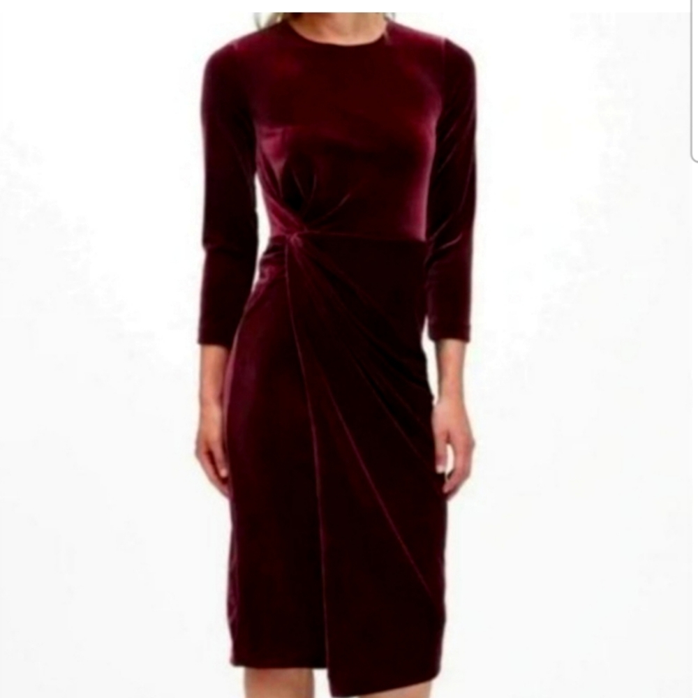 💥 final Price NWT | Banana Republic | Velvet Burgundy Dress | 6